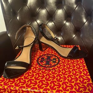 Tory Burch Black Patent Leather Sandals